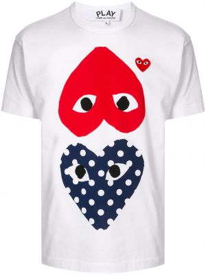 T-shirt à imprimé Comme Des Garçons Play blanc