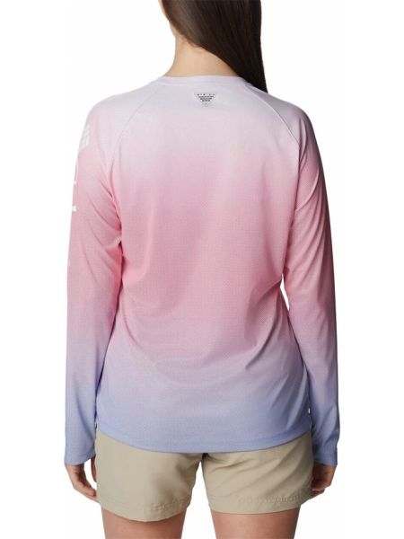 Рубашка с принтом с длинным рукавом Columbia фиолетовая