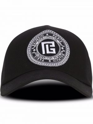 Brodert cap Balmain svart