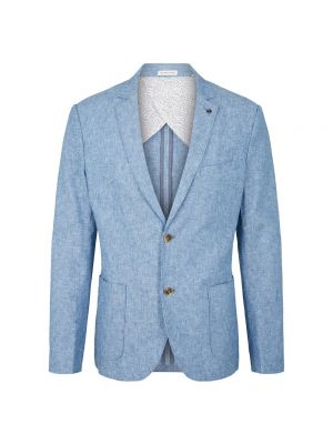 Льняной пиджак Tom Tailor синий