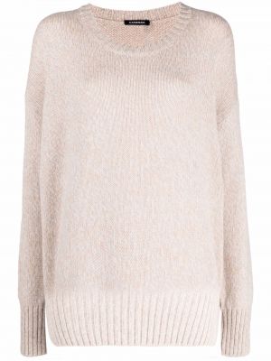 Кашмирен пуловер с кръгло деколте Canessa розово