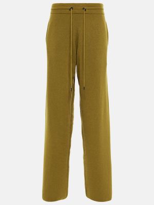 Pantaloni sport din cașmir Tom Ford verde