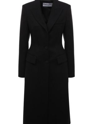 Шерстяное пальто Trussardi черное