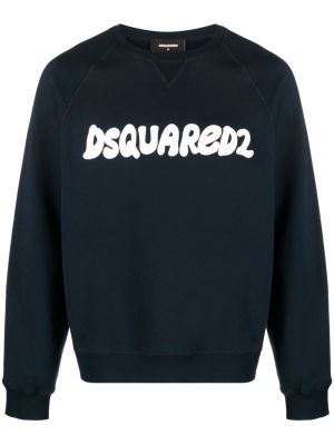 Sweatshirt aus baumwoll mit print Dsquared2 blau