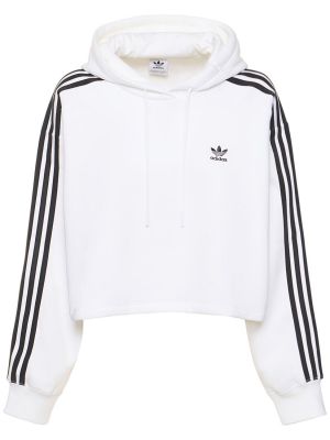 Hoodie en coton Adidas Originals blanc