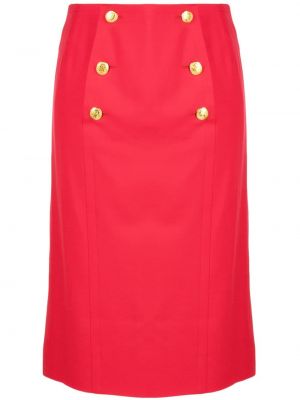 Puzdrová sukňa na gombíky Céline Pre-owned červená