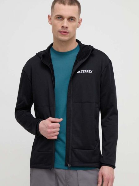 Kapucnis pulóver Adidas Terrex fekete