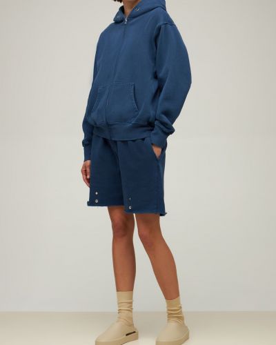 Bavlnené šortky Les Tien modrá