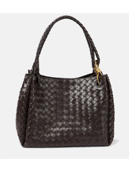 Lær store poser Bottega Veneta brun