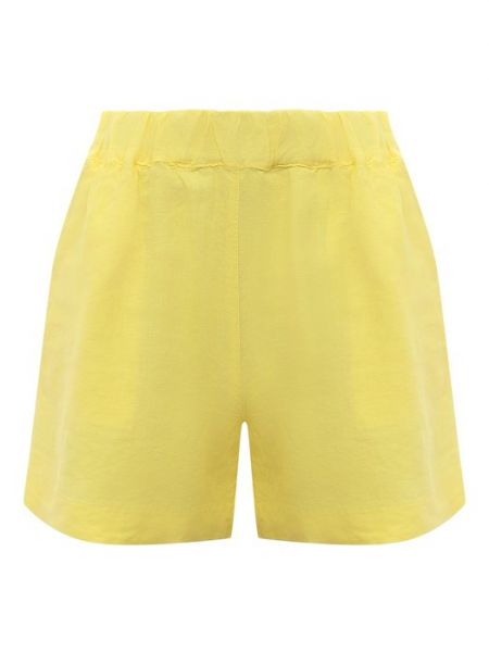 Льняные шорты 120% Lino желтые