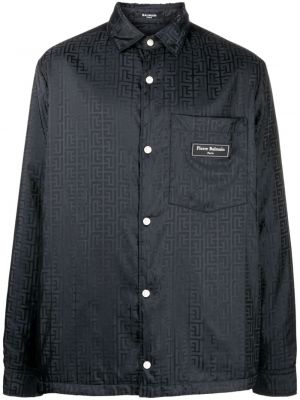 Camicia con stampa Balmain nero