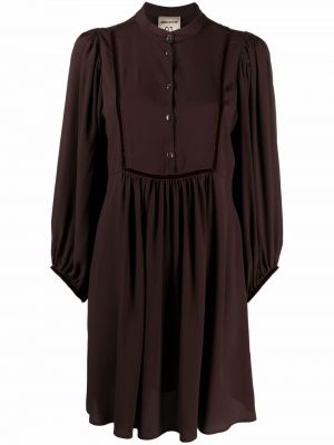 Mini vestido ajustado manga larga Semicouture marrón
