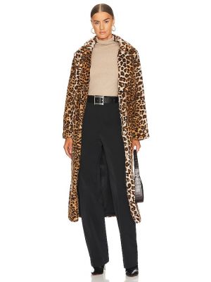 Adrienne Landau Faux Fur Coat in Brown. Size M, L.