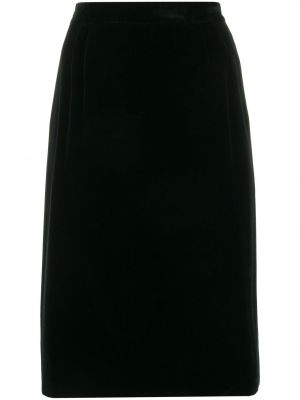 Midi sukně s vysokým pasem na zip Emanuel Ungaro Pre-owned - černá