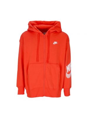 Hoodie mit reißverschluss Nike rot