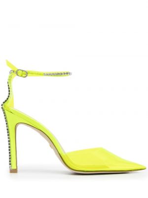 Krystaller stropper pumper Stuart Weitzman gul