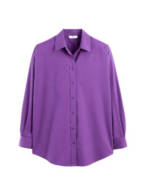 Camisa de algodón La Redoute Collections violeta