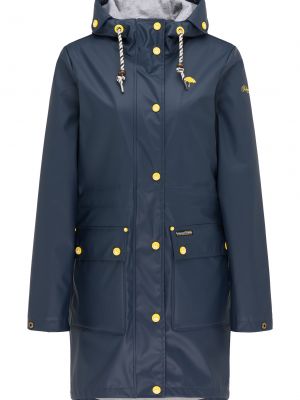 Priliehavý kabát na zips s kapucňou Schmuddelwedda - modrá