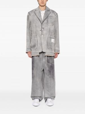 Oversize distressed blazer Maison Mihara Yasuhiro grau