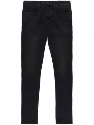 Jeansy skinny slim fit bawełniane Tom Ford czarne