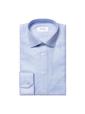 Koszula w paski Eton niebieska