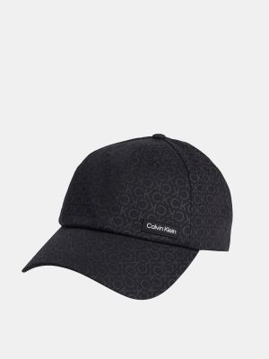 Gorra de algodón Calvin Klein negro