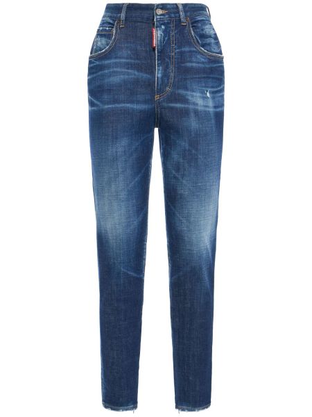 Højtaljet skinny jeans Dsquared2 blå