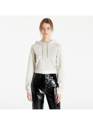 Mikina s kapucí Calvin Klein Jeans béžová