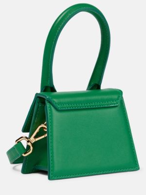 Кожени шопинг чанта Jacquemus зелено
