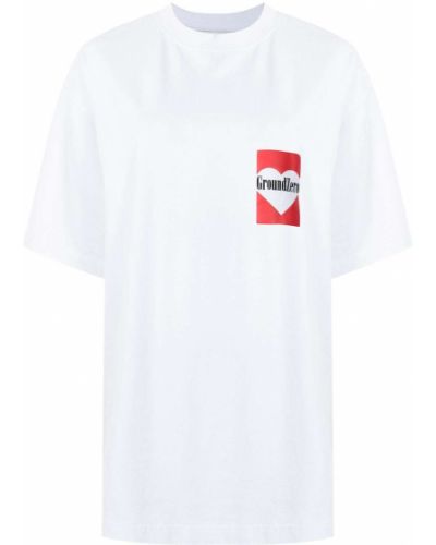 Camiseta con corazón Ground Zero blanco