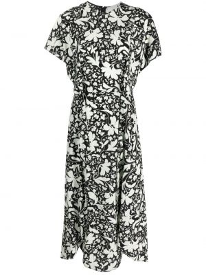 Jedwabna sukienka w kwiatki z nadrukiem Stella Mccartney