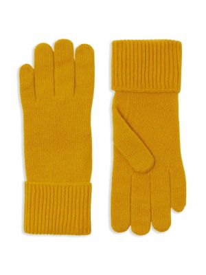 Rękawiczki z kaszmiru Burberry żółte