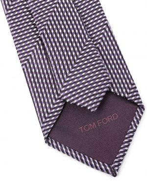 Cravate en soie à imprimé à motif géométrique Tom Ford