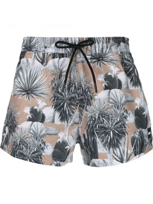 Trykt shorts Boss brun