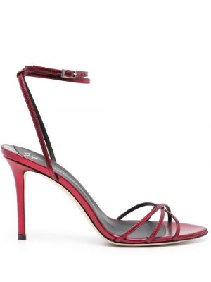 Nahast sandaalid Giuseppe Zanotti punane