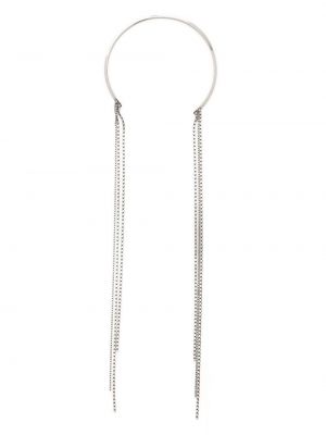 Ogrlica z biseri z draperijo Isabel Marant srebrna
