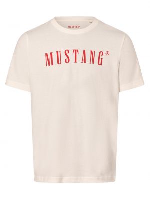 Koszulka bawełniana Mustang biała