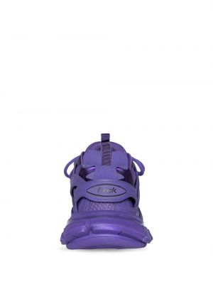 Sneakersy sznurowane koronkowe Balenciaga Track fioletowe