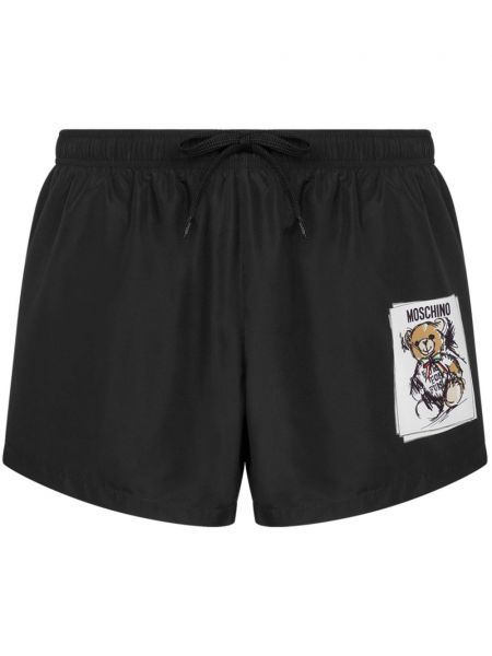 Shorts mit print Moschino schwarz