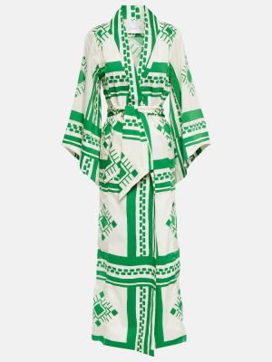 Bavlněné šaty s potiskem Johanna Ortiz zelené
