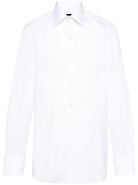 Chemise longue en coton Tom Ford blanc