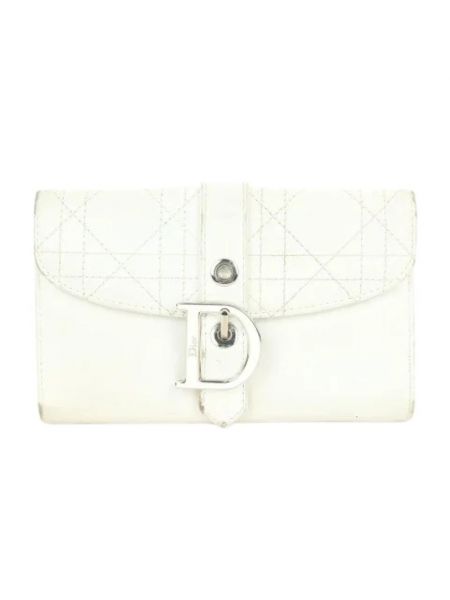 Portefeuille en cuir Dior Vintage blanc