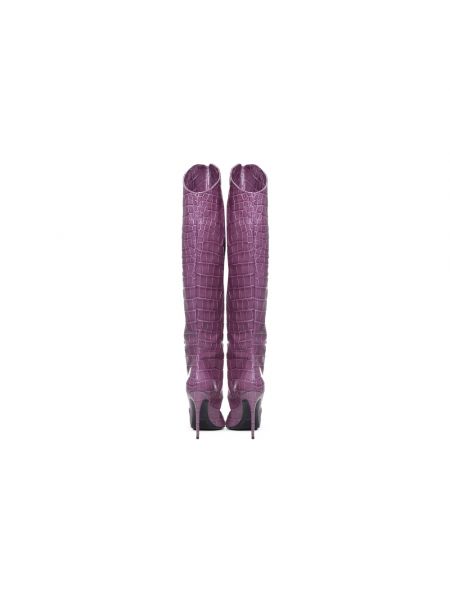 Botas de agua de cuero de algodón con estampado Giuliano Galiano violeta