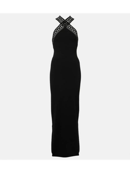 Dlouhé šaty Alaïa čierna