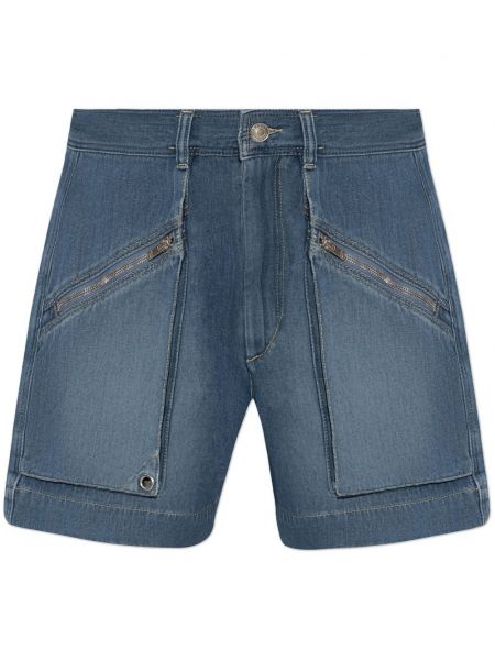 Kratke jeans hlače Isabel Marant modra