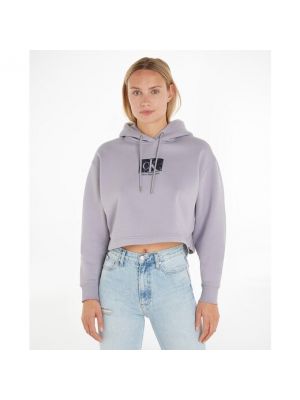 Sudadera con capucha Calvin Klein Jeans violeta