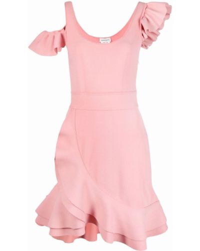 Mini šaty Alexander Mcqueen ružová