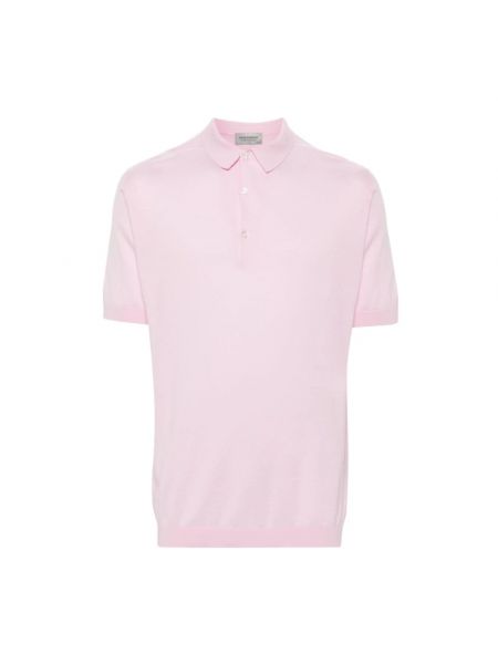Poloshirt aus baumwoll mit kurzen ärmeln John Smedley pink