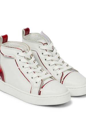 Læder top for piger Christian Louboutin Kids hvid