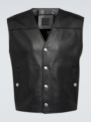Kožená vesta Givenchy čierna